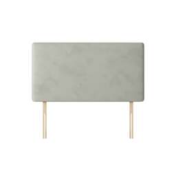 Cornell - King Size - Plain Headboard - Light Silver - Velvet - 5ft - Happy Beds - thumbnail 1
