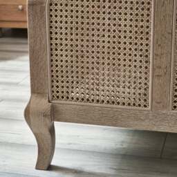 Fleur - Double - Rattan Wooden Bed - Light Oak - Wooden - 4ft6 - Happy Beds - thumbnail 6