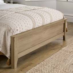 Sydney - King-Size - Rattan Oak-Effect Bookcase Bed - Oak - Wooden - 5ft - Happy Beds - thumbnail 4