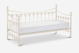 Versailles - Single - Guest Day Bed - White - Metal - 3ft - Happy Beds - thumbnail 8