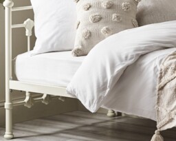 Versailles - Single - Guest Day Bed - White - Metal - 3ft - Happy Beds - thumbnail 4