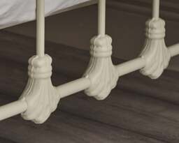 Versailles - Single - Guest Day Bed - White - Metal - 3ft - Happy Beds - thumbnail 6