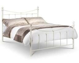 Rebecca - Single - Metal Bed - White - Metal - 3ft - Happy Beds - thumbnail 2