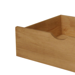 Pair Of Underbed Storage Drawers - Waxed Pine - Wooden - Happy Beds - thumbnail 4