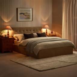 Peggy - King Size - Ottoman Storage Bed - Stone - Fabric - 5ft - thumbnail 8