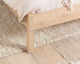 Croxley - Double - Bed Frame - Oak - Rattan Wood - 4ft6 - Happy Beds - thumbnail 5