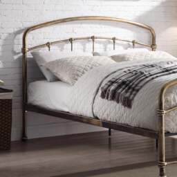 Mostyn - Double - Decorate Metal Bed - Antique Bronze - Metal - 4ft6 - Happy Beds - thumbnail 5