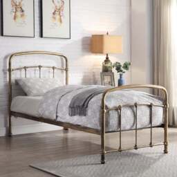 Mostyn - Double - Decorate Metal Bed - Antique Bronze - Metal - 4ft6 - Happy Beds - thumbnail 2