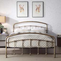 Mostyn - Double - Decorate Metal Bed - Antique Bronze - Metal - 4ft6 - Happy Beds - thumbnail 3
