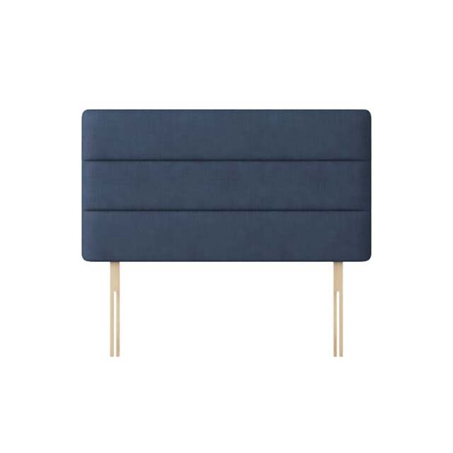 Cornell - Small Double - Lined Headboard - Dark Blue - Fabric - 4ft - Happy Beds - image 1