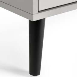 Alba – 5-Drawer Narrow Chest of Drawers – Silk Grey – Lacquered MDF - Happy Beds - thumbnail 4