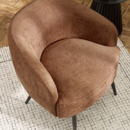 Dahlia - Accent Chair - Brown - Fabric - Happy Beds - thumbnail 2