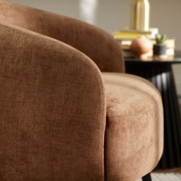 Dahlia - Accent Chair - Brown - Fabric - Happy Beds - thumbnail 3