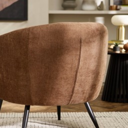 Dahlia - Accent Chair - Brown - Fabric - Happy Beds - thumbnail 5