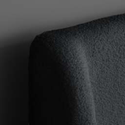 Halfden - King Size - Boucle Winged Wooden Ottoman Storage Bed - Grey - Boucle Fabric - 5ft - thumbnail 4
