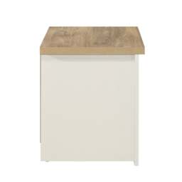 Highgate - 2 Drawer Bedside Table - Cream/Oak - Wooden - Happy Beds - thumbnail 3