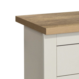 Highgate - 2 Drawer Bedside Table - Cream/Oak - Wooden - Happy Beds - thumbnail 4