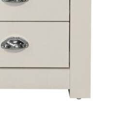 Highgate - 2 Drawer Bedside Table - Cream/Oak - Wooden - Happy Beds - thumbnail 5