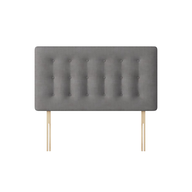 Cornell - Double - Buttoned Headboard - Dark Grey - Fabric - 4ft6 - Happy Beds - image 1