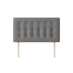 Cornell - Double - Buttoned Headboard - Dark Grey - Fabric - 4ft6 - Happy Beds