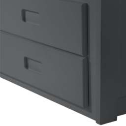Maisie - Single - Kids Guest Bed - Storage and Underbed Trundle - Dark Grey - Wooden - Single - Happy Beds - thumbnail 6