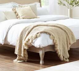 Camille - King Size - Oatmeal Cream - Fabric and Wood - 5ft - Happy Beds - thumbnail 8