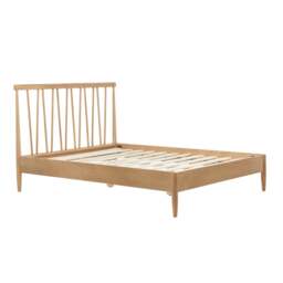 Rome - Double - Low Foot-End Bed - Oak - Wooden - 4ft6 - Happy Beds - thumbnail 6