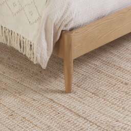 Rome - Double - Low Foot-End Bed - Oak - Wooden - 4ft6 - Happy Beds - thumbnail 5