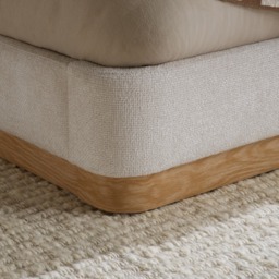Girona - King Size - Faux Wood-Effect Fabric Trim Bed - White - Fabric - 5ft - thumbnail 6