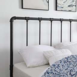 Kinnerton - King-Size - Industrial Style Bed- Black - Metal - 5ft - Happy Beds - thumbnail 4