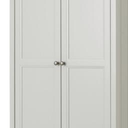Maine - 2 Door Combination Wardrobe - Dove Grey - Wooden - Happy Beds - thumbnail 4