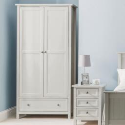 Maine - 2 Door Combination Wardrobe - Dove Grey - Wooden - Happy Beds - thumbnail 6