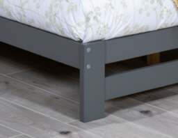 Xiamen - Double - Grey - Wood - 4ft6 - Happy Beds - thumbnail 4