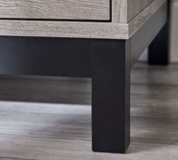 Bali – 2-Door 1-Drawer Combination Wardrobe – Grey Oak – Wooden - Happy Beds - thumbnail 4