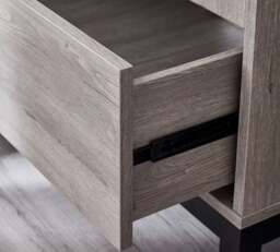 Bali – 2-Door 1-Drawer Combination Wardrobe – Grey Oak – Wooden - Happy Beds - thumbnail 7
