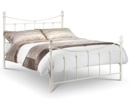 Rebecca - Double - Metal Bed - White - Metal - 4ft6 - Happy Beds - thumbnail 2