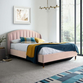 Sandy - Super King Size - Ottoman Storage Bed - Pink - Velvet - 6ft - Happy Beds