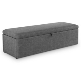 Sorrento - Blanket Box - Grey - Fabric - Happy Beds