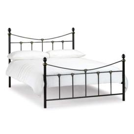 Rebecca - King Size - Metal Bed - Black and Gold - Metal - 5ft - Happy Beds