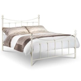 Rebecca - Single - Metal Bed - White - Metal - 3ft - Happy Beds