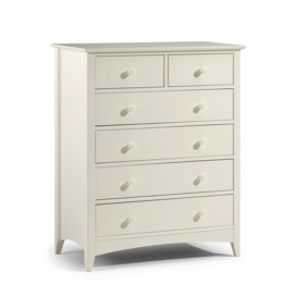Cameo - 4+2 Drawer Chest - Stone White - Wooden - Happy Beds