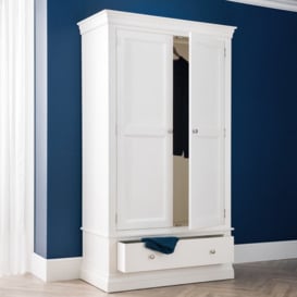 Clermont - Combination Wardrobe - White - Wooden - Happy Beds