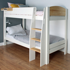 Urban - EU Single - Bunk Bed - White/Grey - Wooden - EU3ft - Happy Beds
