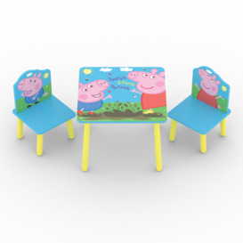 Peppa Pig – Table and 2 Chairs - Multi-Coloured – Wood