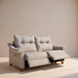 Riley Small Sofa Double Recliner in Fabric - Manual - Grade B