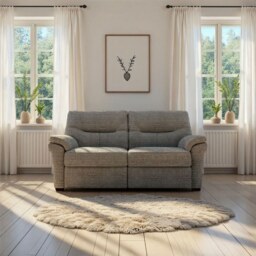 Seattle 2.5 Seater Sofa with Show Wood in Fabric - Static - Without Heated Seat - Grade W