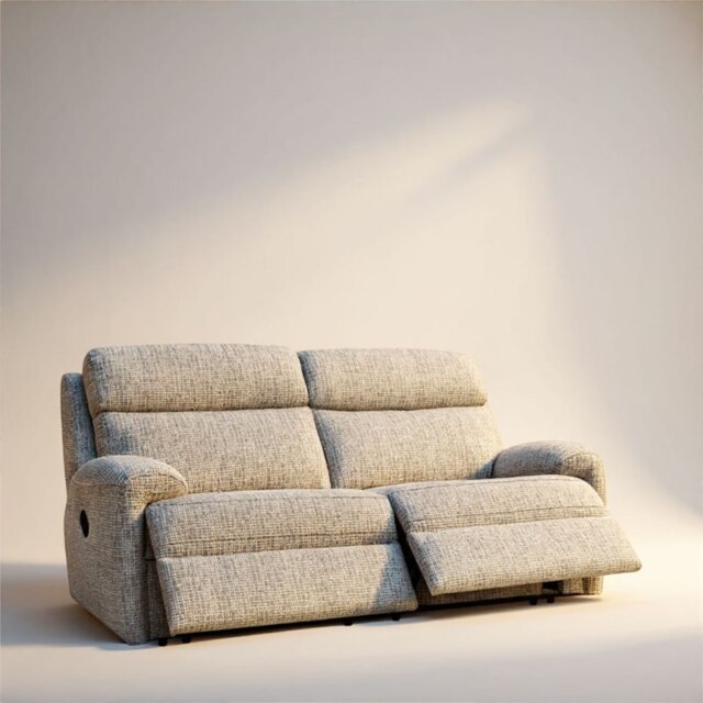 Hardy 3 Seater Manual Recliner Sofa In Fabric - Heated Seat - Grade C