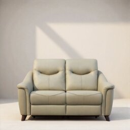 Olivia Small Sofa In Leather - Power Recliner With Headrest and Lumbar - No Heat - Grade P