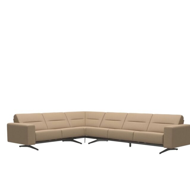 Stella Corner Group, 2 Seats LHF, 3 Seats RHF, with Upholstered Arms in Leather - S1 - Batick