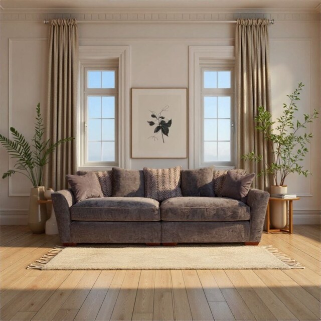 Hannah 4 Seater Sofa in Fabric - Standard Back - Grade A